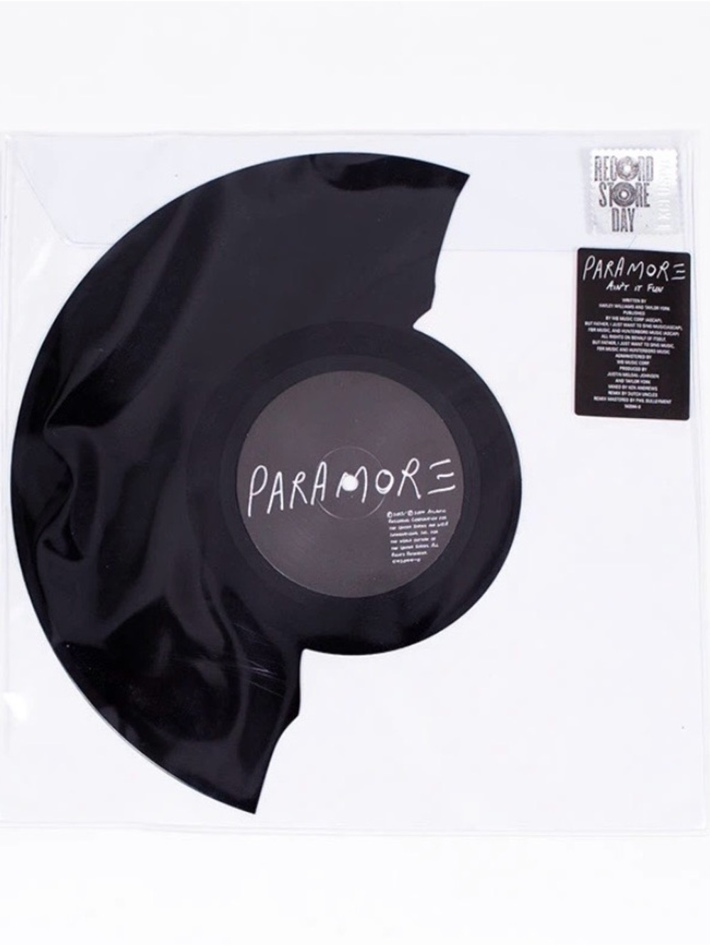RARE Paramore 'Ain't It Fun' Black Vinyl Record